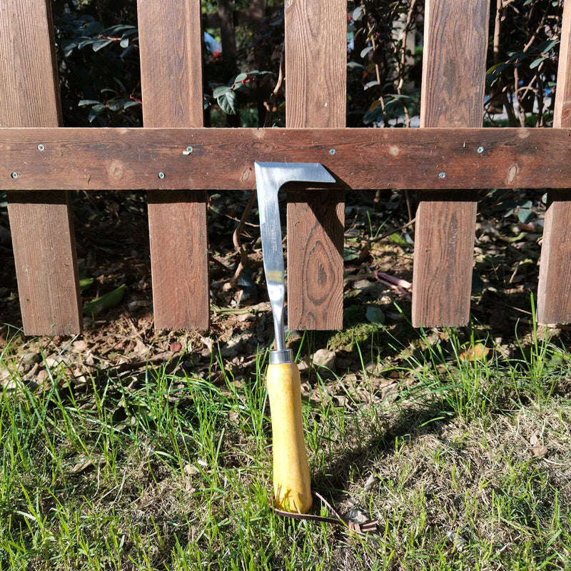 KLDOLLAR Crack Weeder Crevice Weeding Tool, L Shaped with Sharp Blade & Ergonomic Wooden Handle,Sidewalk Puller Spatula, Manual Weeder for Lawn,Garden Tools for Weeding - NewNest Australia