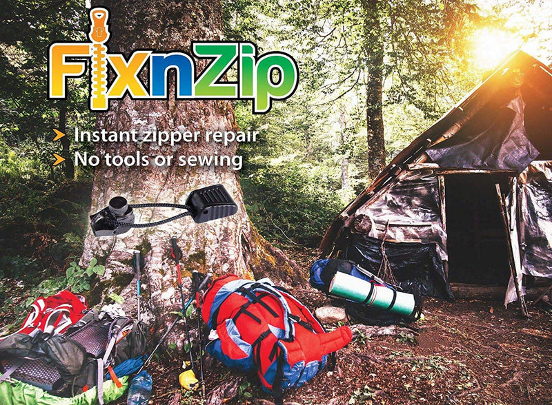 FixnZip (Black Nickel) - Universal Zipper Repair Kit for Jackets, Luggage, Bags - Backpack Zipper Replacement Repair Kit - Instant Zipper Fix - (S,M,L) - Made in The USA - NewNest Australia