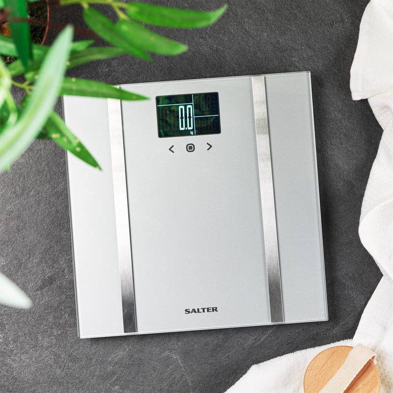 Salter 9183 Sv3R Dashboard Analysis Electronic Glass Bathroom Scale Digital Bathroom Scale Max 180Kg Body Fat Water Bone Muscle Mass Athlete Mode Memory 12 Users - NewNest Australia