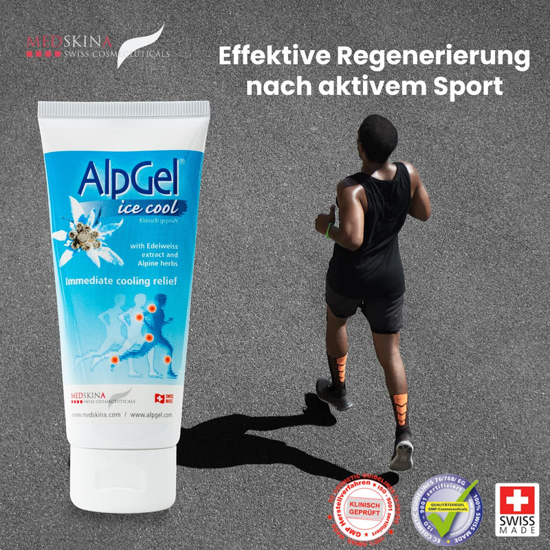 Medskina Alpgel Ice-Cool Skin Gel 100 Ml, Sports For Instant Cooling For Muscle And Joint Pains, Relief Of Inflammation, Against Tired Legs And Muscle Soreness - NewNest Australia
