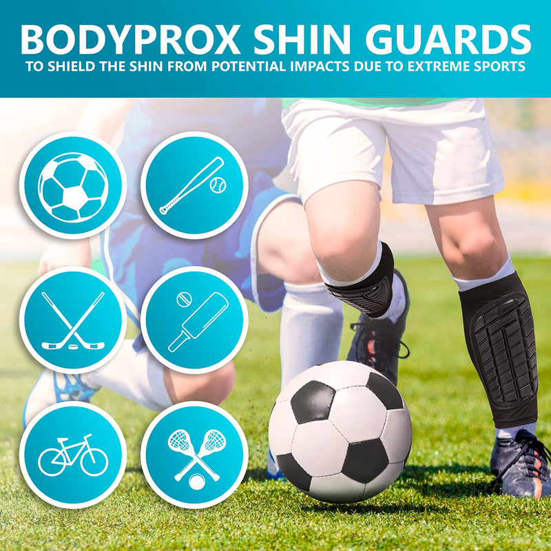 Bodyprox Soccer Shin Guards Sleeves for Men, Women and Youth X-Small - NewNest Australia