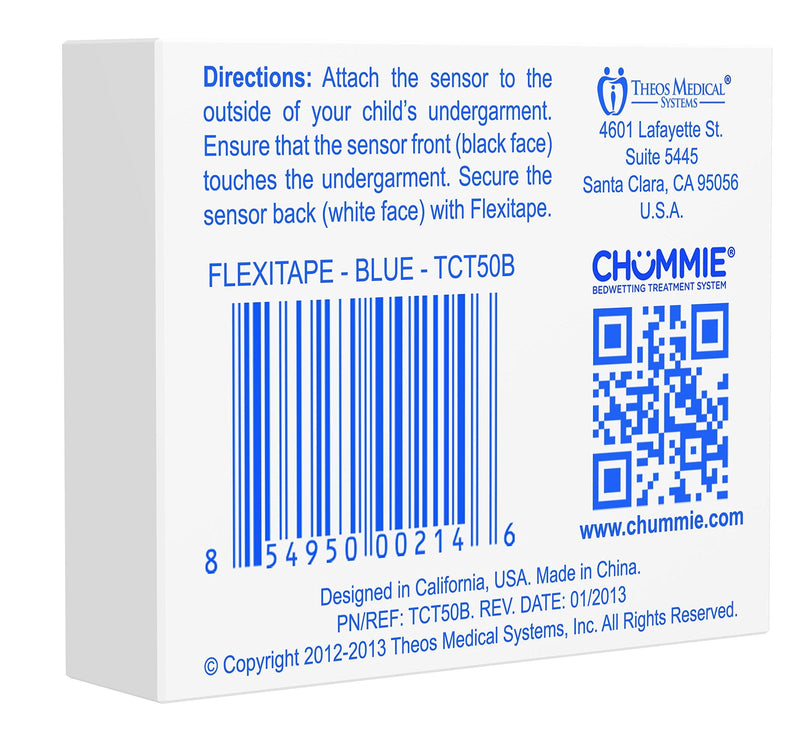 Flexitape - Pack of 60 peel and stick tapes for the Chummie Premium Bedwetting Alarm (Blue) Blue - NewNest Australia