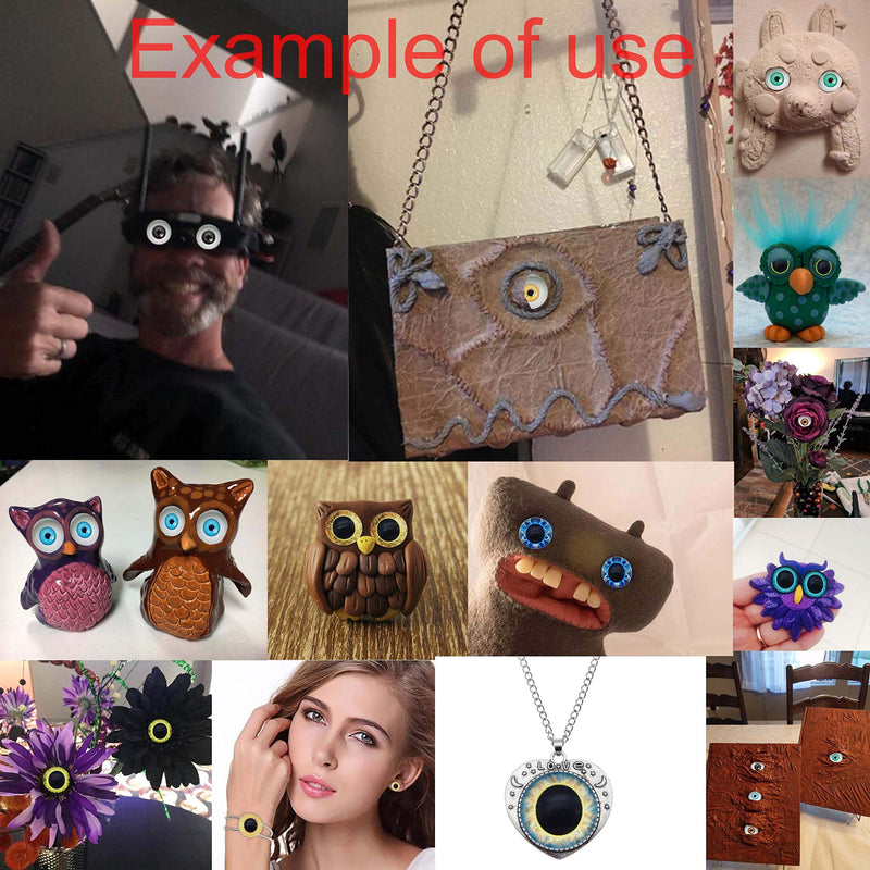 50 Pairs 6mm Glass Owl Unicorn Human Pupil Eyes for Clay Dolls Sculptures Craft DIY Finding Glue on Eyes - NewNest Australia