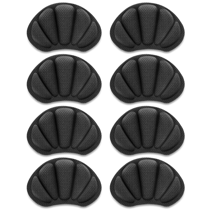 Sibba Heel Pad Inserts Grips 4 Pairs Shoes High Heels Cushions Too Big Shoe Protectors Sticker Filler Pads Arch Support Sneakers Insole Sole Comfort for Women Men (Black) 4 Pairs Black Heel Pads - NewNest Australia