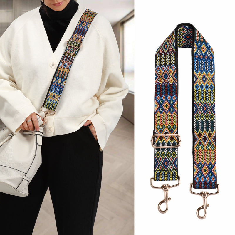 Purse Strap,2" Wide Shoulder Strap Adjustable Replacement,Multi-pattern Crossbody Canvas Bag Handbag Belts for Unisex Handbag,Crossbody Bags,Shoulder Bags Bohemia - NewNest Australia