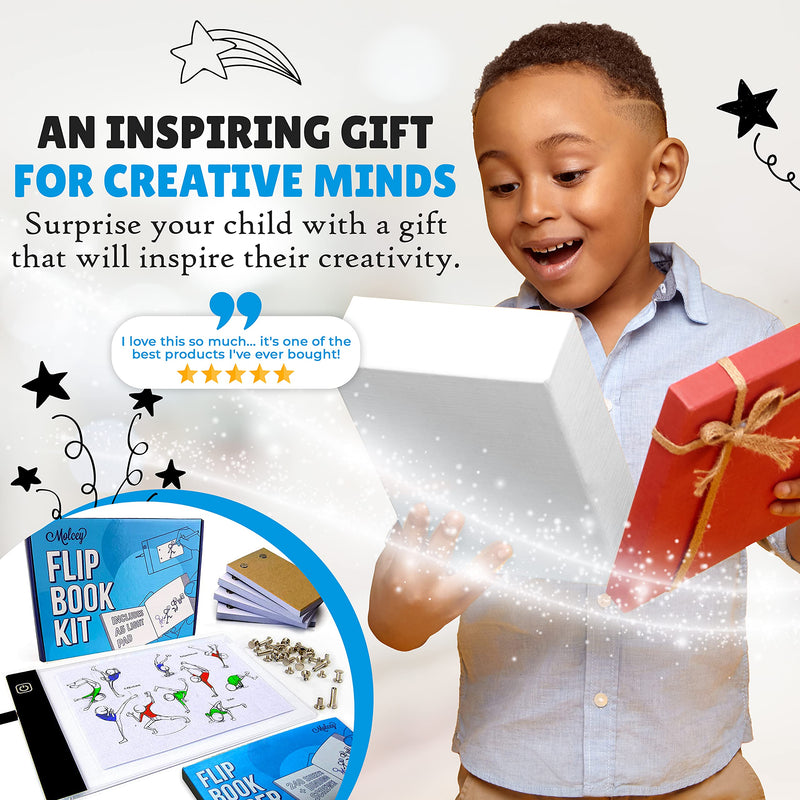 Flip Book Kit - LED Lightbox for Drawing and Tracing & 240 Sheets Animation Paper for Flip Books A5 Flipbook Kit: Led Light Box/Light Tablet for Tracing Flip Book Paper with Screws Flipbook Light Pad - NewNest Australia