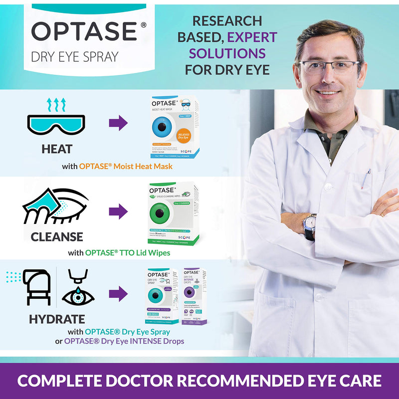 Optase Dry Eye Spray – A Preservative and Phosphate Free Dry Eye Spray for Irritated Eyes and Eyelids - 300 Doses - 17ml - NewNest Australia