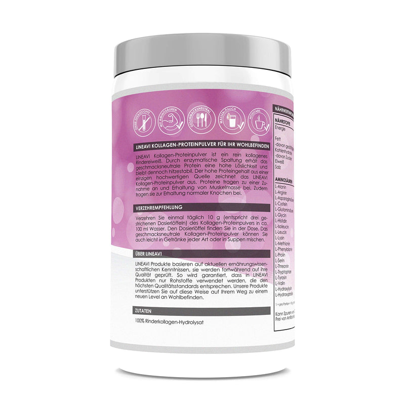 Collagen 100% Collagen Hydrolyzate Protein Powder Lineavi ‚ ‚ For Connective Tissue, Joints, Muscles Free From Hormones And Antibiotics; Made In Germany, 410G Collagen - NewNest Australia