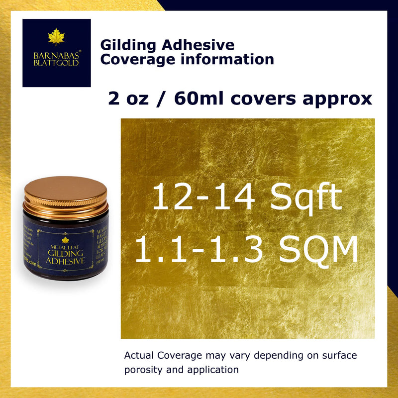 Gilding Adhesive 60ml - by Barnabas Blattgold - Water Based Gold Leaf Sheets Size Gilding Size - 60ml - NewNest Australia