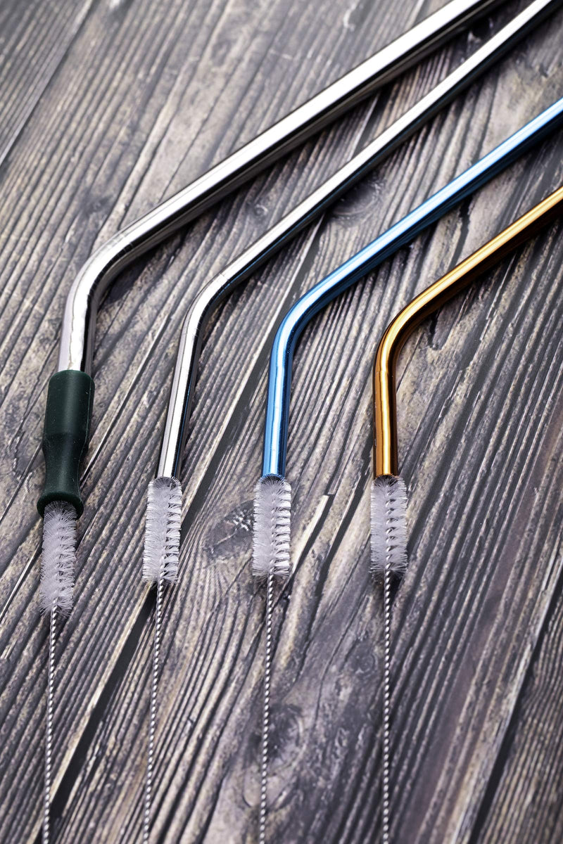 2 Drinking Straw Cleaning Brush Long - Bristle Cleaner for Stainless Steel Drink Straws Heavy Duty Brushes for Washing Glass Silicone Metal Straws Tea Pot Spout Mini Micro Bottle - NewNest Australia