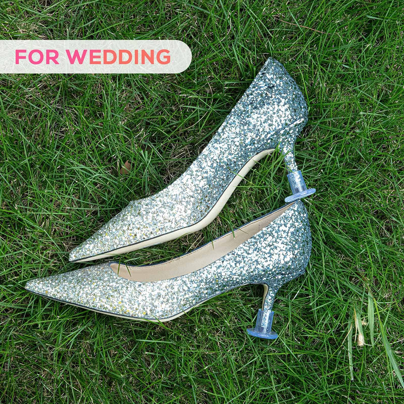 21 Pairs Grass High Heel Protectors, Clear Heel Stoppers for Walking on Grass and Uneven Floor, Heel Savers for Women Wedding Shoes Stops Sinking into Grass (Small/Middle/Large) - NewNest Australia