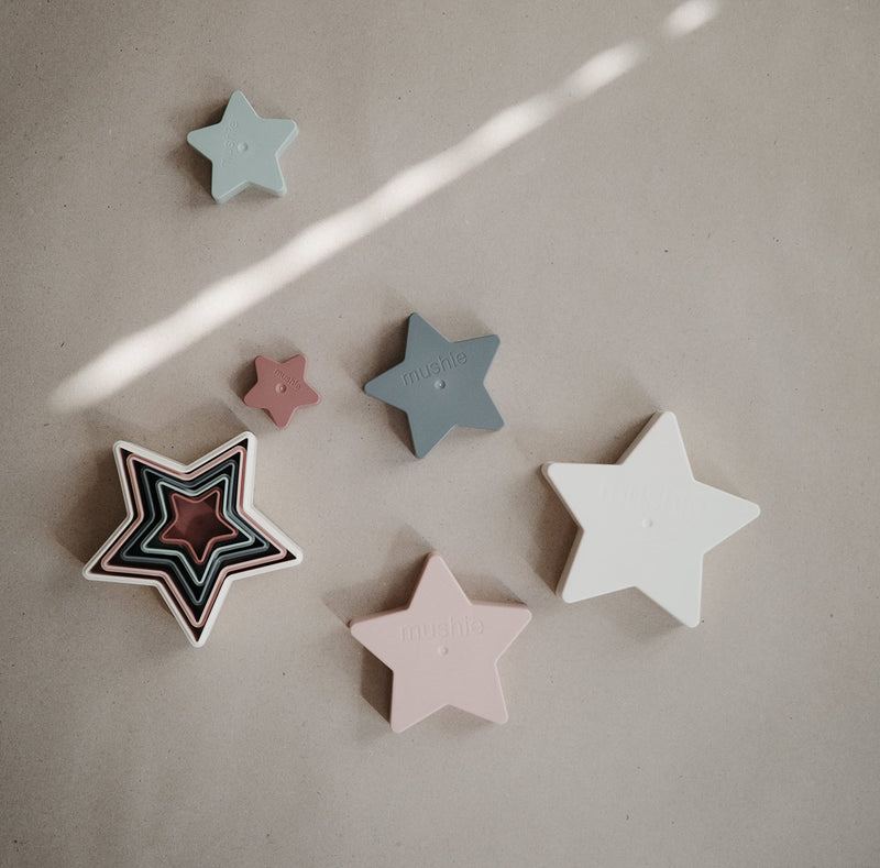 Mushie Nesting Star Stackable Pieces | Develops Hand-Eye Coordination And Other Skills | Play Fun & Creativity For Babies & Children | Safe, High-Quality & Long-Lasting Initial Equipment - NewNest Australia