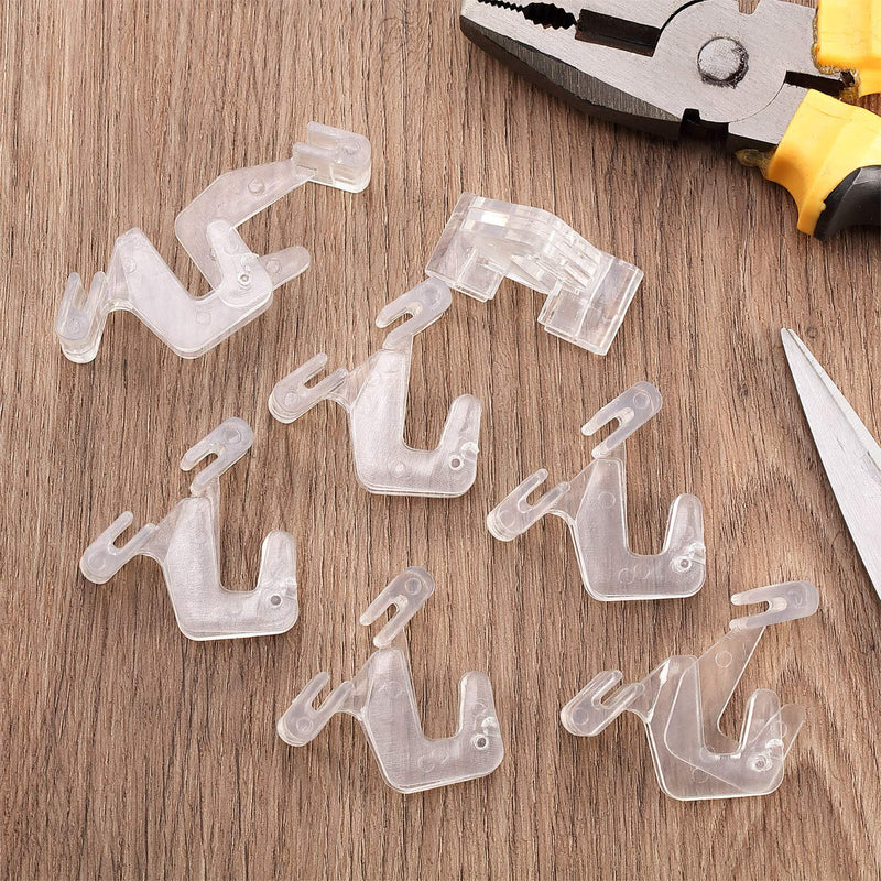 NewNest Australia - 25 Pieces Clear Drop Ceiling Hooks Polycarbonate Ceiling Hanger T-Bar Track Clip Suspended Ceiling Hooks for Hanging Plants Office Signs Decorations 