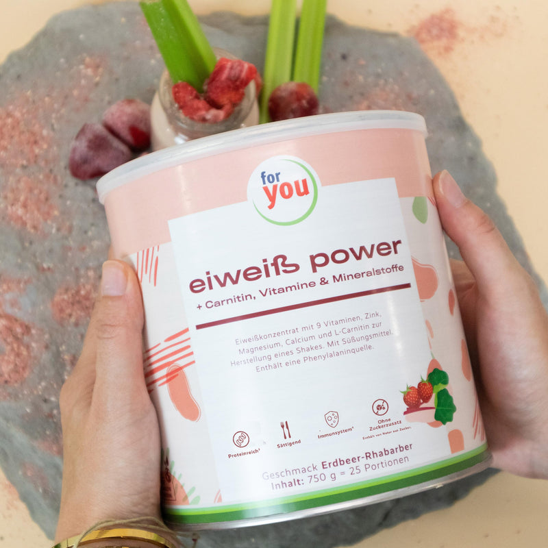 Power Protein According To Dr. Strunz With Free Shaker I Highly Soluble, Creamy Multi-Component Protein: Whey, Soy, Milk, Chicken Egg Protein + L-Carnitine Vitamins Minerals I Cs 156 (Strawberry - NewNest Australia