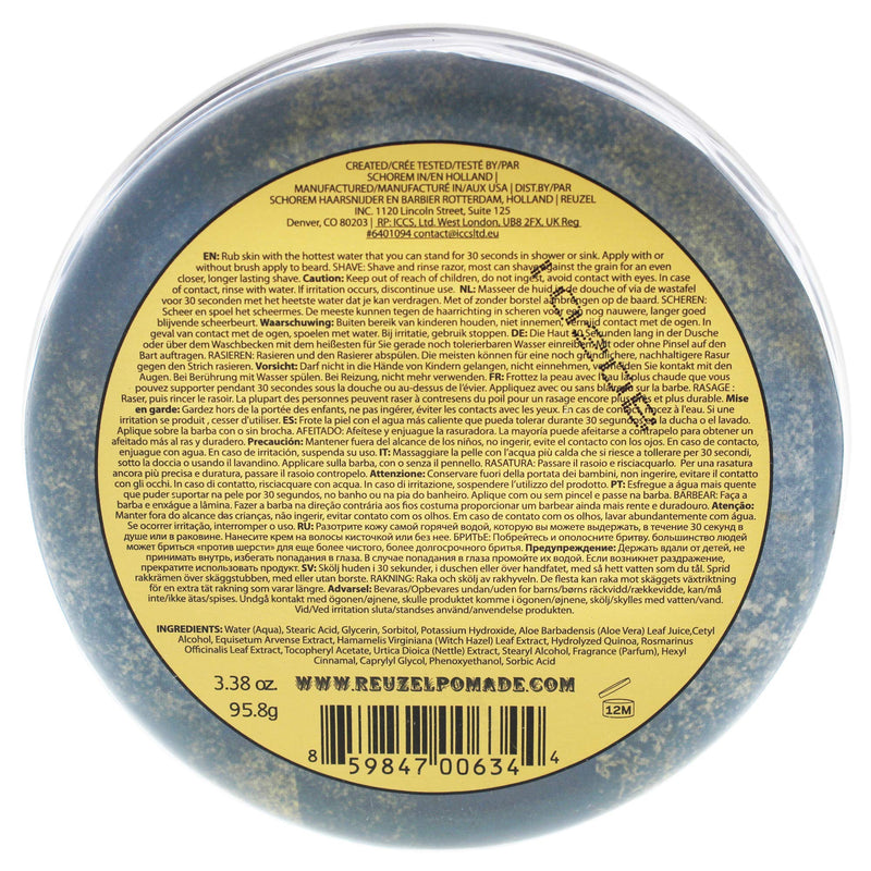 Reuzel Shave Cream, Reduces Cuts and Nicks, 95.8 g - NewNest Australia