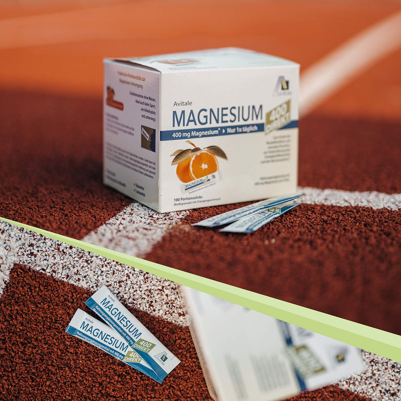 Avitale Magnesium 400 direct orange - direct granules to be taken without water, 210 g - NewNest Australia