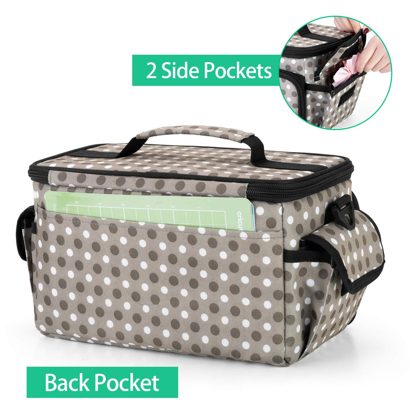 YARWO Carrying Case Compatible with Cricut Joy, Tote Bag with Detachable Divider for Power Adapter and Craft Accessories, Dots - NewNest Australia