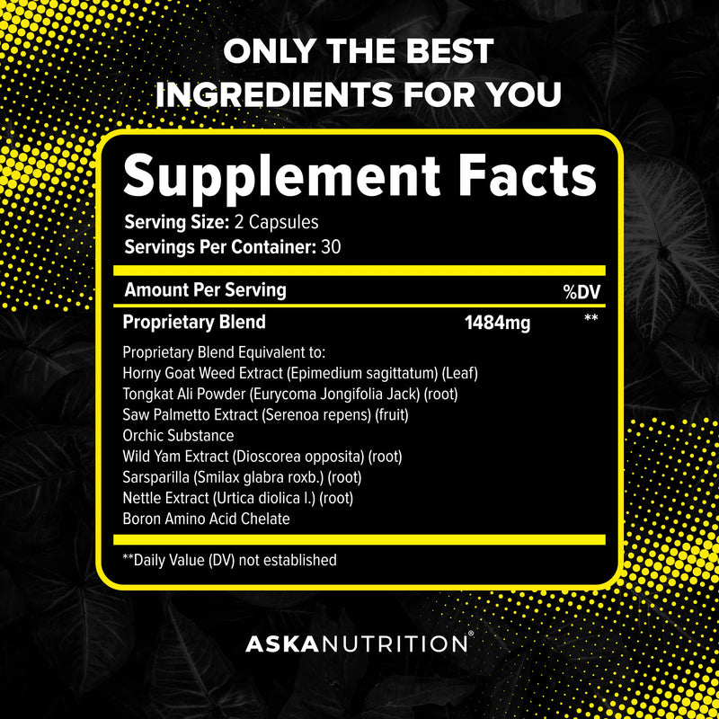 Testosterone Booster for Men - Male Enhancing Supplement with Horny Goat Weed & Tongkat Ali - Muscle Builder Enlargement Pills - Natural Test Booster Increased Desire, Energy, Stamina, Libido (2 PACK) - NewNest Australia