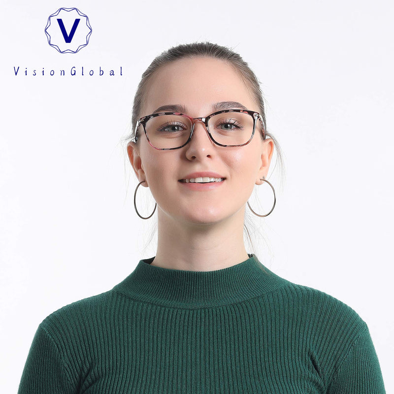 Blue Light Blocking Glasses for Women, Anti Eyestrain, Computer Reading, TV Glasses, Stylish Square Frame, Anti Glare(No Magnification) 01_nola_pink - NewNest Australia