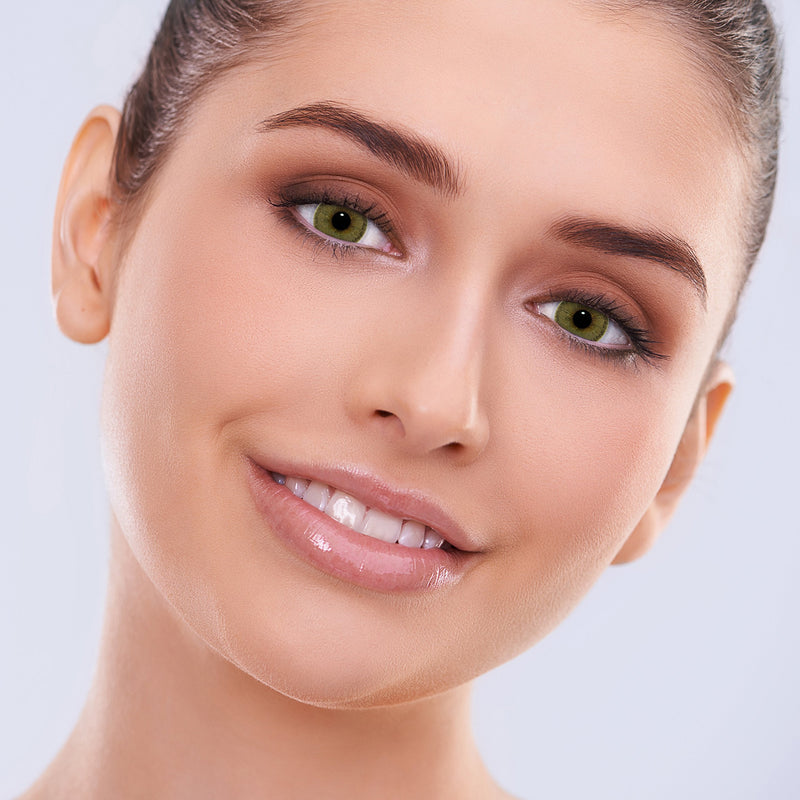 Lenzotica Very Strong Natural Opaque Brown Contact Lenses Colored Natural Hazel + Container, 1 Pair (2 Pieces), Dia 14.00, No Prescription, 0.00 Dioptres, 3 Month Lenses, No Prescription, Soft Lens - NewNest Australia
