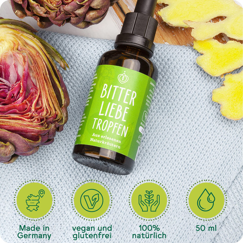 Bitterliebe 50 Ml, Contains Bitter Substances, Delicious Formula Inspired By Hildegard Von Bingen (Including Gentian Root, Ginger, Artichoke, Cardamom, Fennel). - NewNest Australia