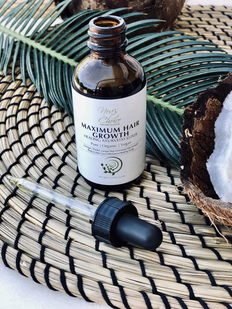 Noa's Choice ORGANIC Ayurvedic Hair Growth Formula, for FULLER, LONGER, Thicker, Healthier Hair. Restore a HEALTHIER scalp. Best Treatment for Hair Loss, Thinning Hair 2.1oz - NewNest Australia