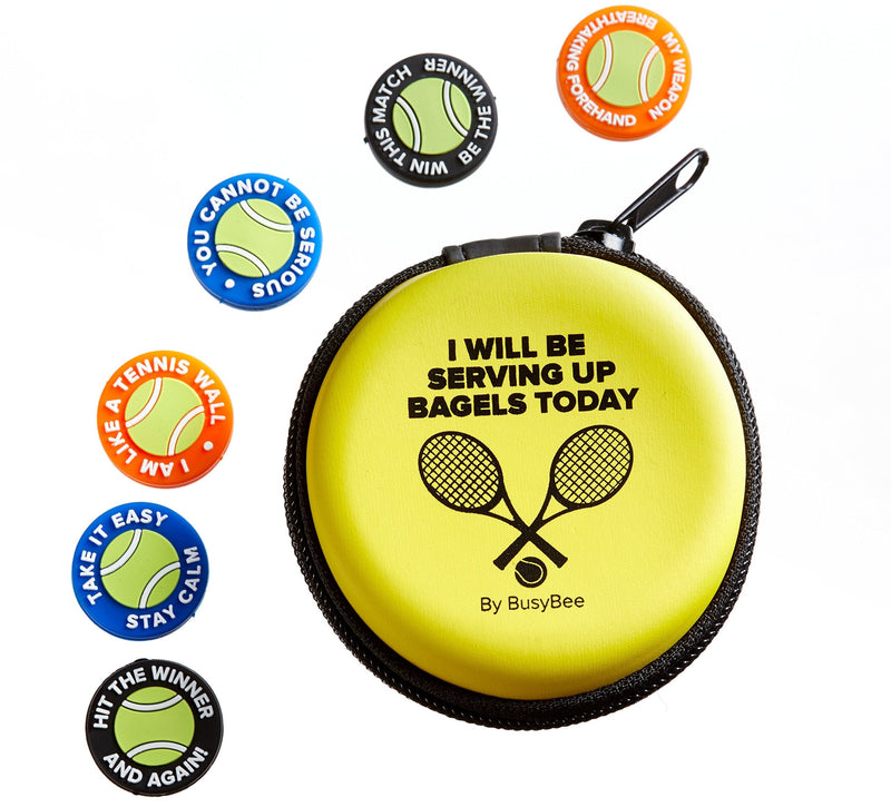 Tennis Vibration Dampener in Funny Zipper Gift Pack (Pack of 6). Best Shock Absorber for Your Racket and Strings Motivation - NewNest Australia