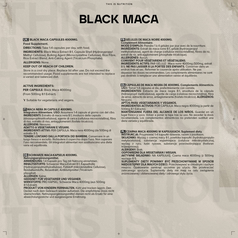 Bulk Black Maca Capsules, 4000 mg, 90 Capsules, Packaging May Vary - NewNest Australia