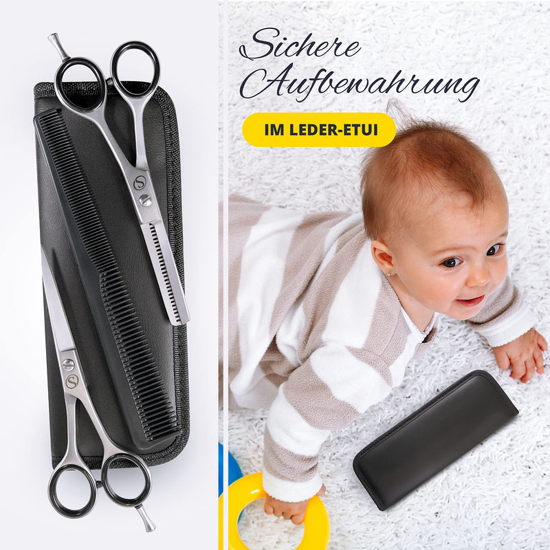 Schmiedwerk Hair Scissors Set | Hairdressing Scissors - Sharp & Precise Cut | Perfect Haircut For Men & Women | Professional Hair Cutting Scissors With Case (Scissor Set) - NewNest Australia