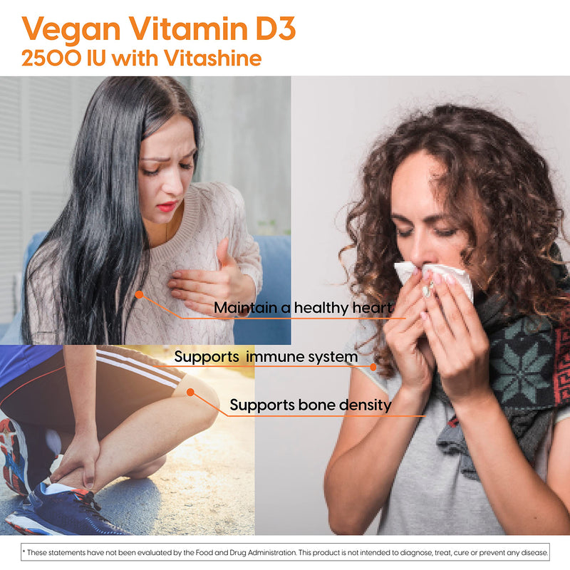 Doctor's Best Vitamin D3 2500IU with Vitashine D3, Non-GMO, Vegan, Gluten & Soy Free, Regulates Immune Function, Supports Healthy Bones, 60 Count 60 Count (Pack of 1) - NewNest Australia
