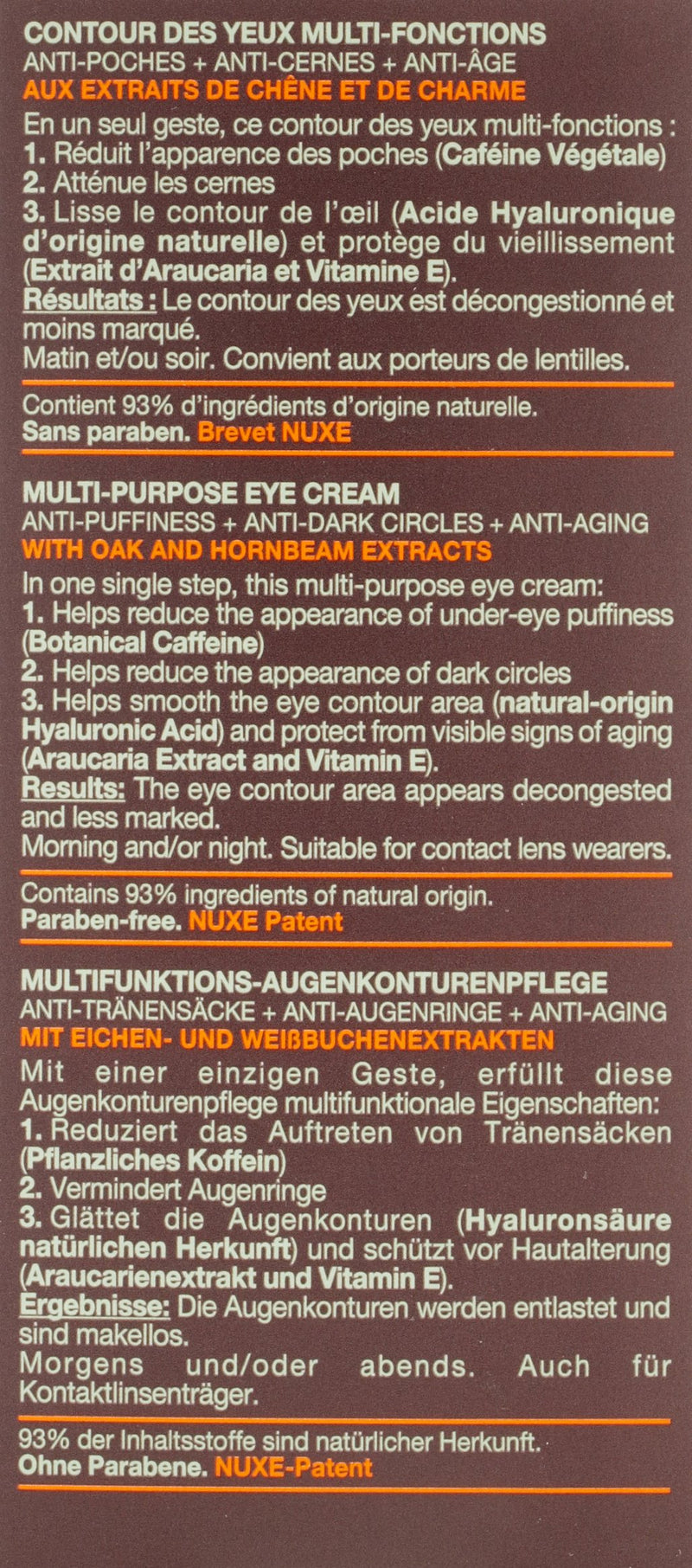 Nuxe Men Multi-Purpose Eye Cream, 15 ml - NewNest Australia