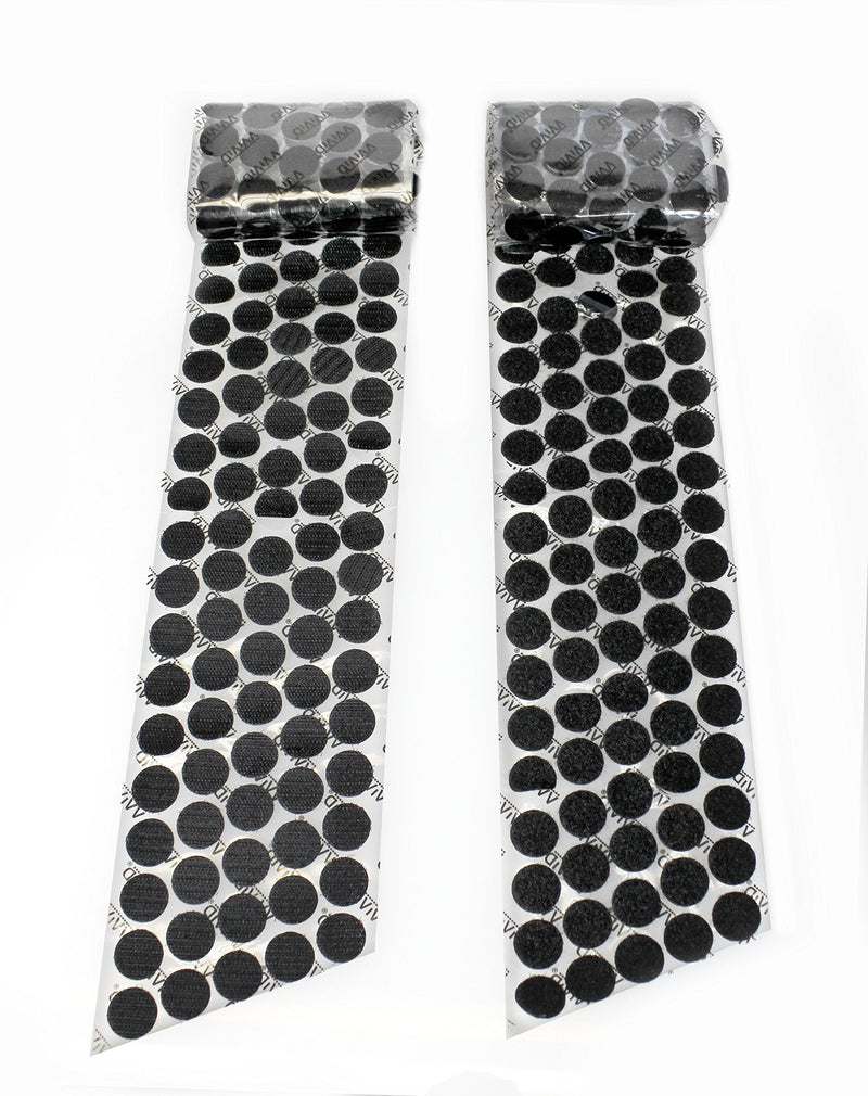 Hook 'N Loop 3/4 Inches Industrial Strength Black Adhesive 250 Dot Roll Pack - NewNest Australia