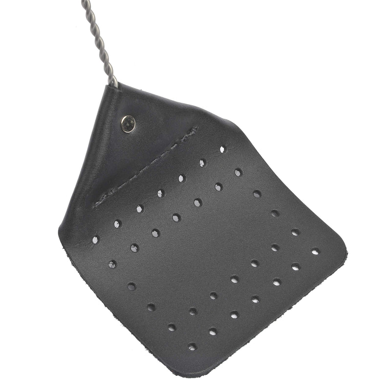 Amish Valley Products Leather Fly Swatter Handcrafted Wire Handle Flyswatter Choice of Color (Black) Black - NewNest Australia