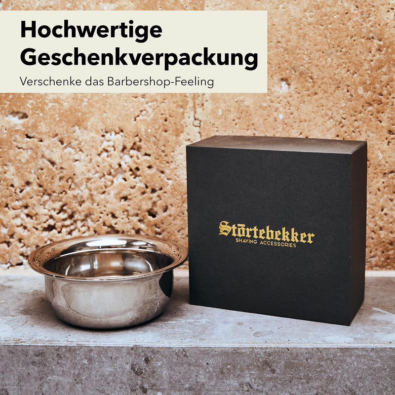 Störtebekker® Premium shaving bowl - stainless steel shaving pot - high-quality bowl for foaming - suitable for any shaving soap - shaving bowl - including high-quality packaging - NewNest Australia