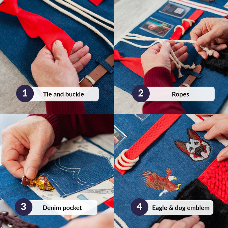 Fidget Blanket for Dementia | Calming & Comforting Dementia Activities for Seniors | Dementia Products for Elderly | Dementia Blanket | Helps Alzheimer’s, Dementia, Asperger’s, Anxiety - NewNest Australia