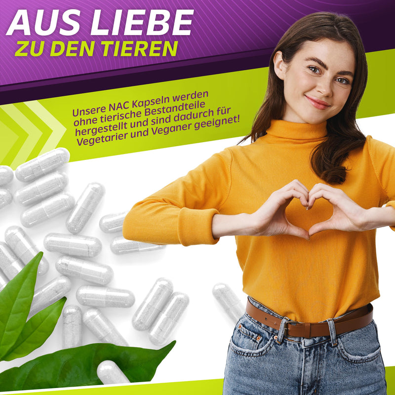 Vita2You NAC 800mg - 200 capsules - N-Acetyl L-Cysteine - without additives - high dosage - amino acid - premium quality - NewNest Australia