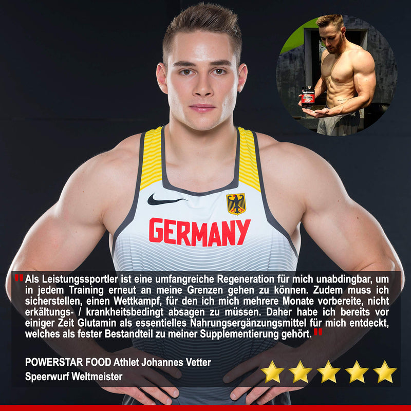 Glutamine Caps, 300 Capsules, High Dose, 6,800 Mg Per Serving, Semi-Essential Amino Acid, 100% Pure L-Glutamine For Muscle Building And Regeneration, Laboratory-Tested Pharmaceutical Quality, Made In - NewNest Australia