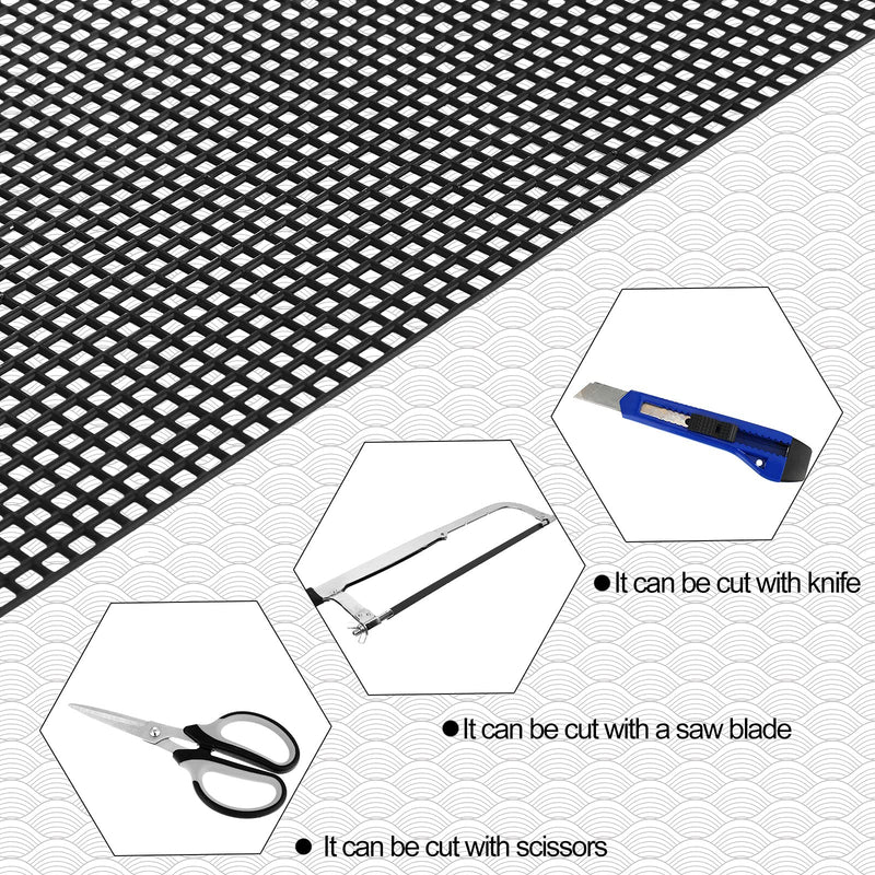 4 Pieces Plastic Mesh Sheets for Embroidery Black Mesh Fish Tank Divider Screen Craft Mesh 10 Pieces Binding Bars Sliding Bars for Embroidery Crafting Knit and Crochet Projects - NewNest Australia