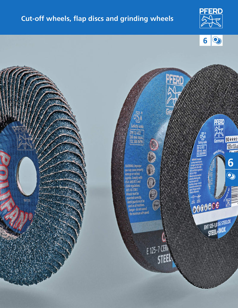 PFERD Polifan SG CO-COOL Abrasive Flap Disc, Type 27, Threaded Hole, Phenolic Resin Backing, Aluminum Oxide, 7" Dia., 40 Grit (Pack of 1) 7 Inches 5/8-11 Inches 8600 RPM 62381 - NewNest Australia