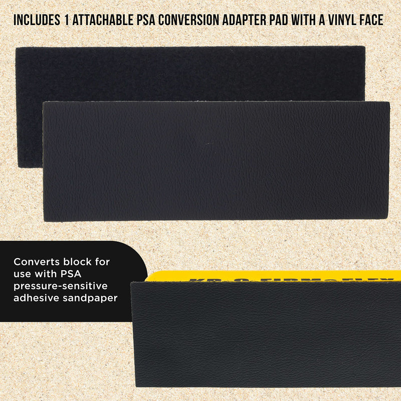 Dura-Gold Pro Series 9" K-Block Sander Firm & Flex Hand Sanding Block Pad with Hook & Loop Backing and PSA Sandpaper Conversion Adapter Pad - Automotive Paint Prep Sand Shape Contour Woodworking Wood - NewNest Australia