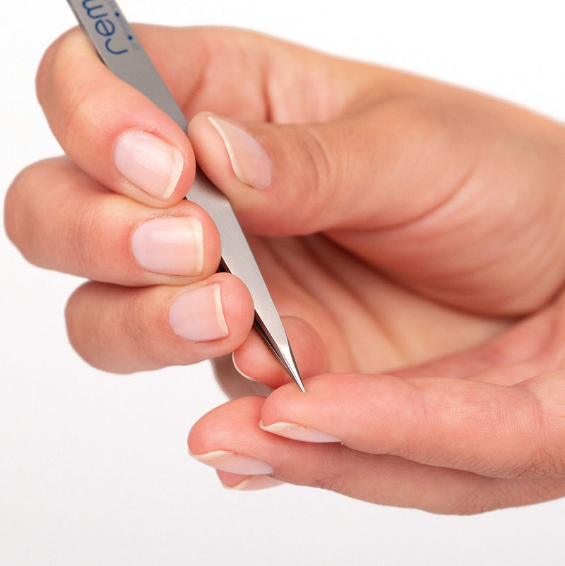 REMOS splinter tweezers - stainless steel [INOX] 9.5 cm - fine satin tip - NewNest Australia