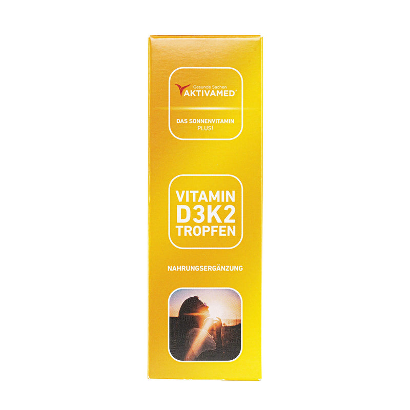 AKTIVAMED® Vitamin D3 + K2 drops 50ml liquid - Premium: 99.7+% All-Trans + highly bioavailable D3 - Laboratory tested, high dosage, for children and adults - NewNest Australia