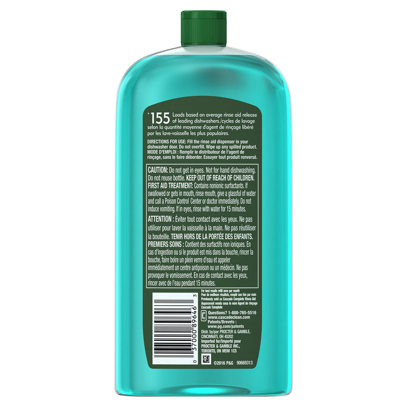 Cascade Platinum Aid Dishwasher Rinse Agent, Regular Scent, 16 Fl Oz - NewNest Australia