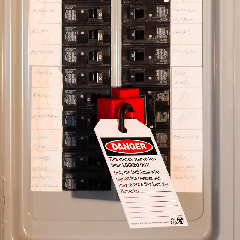 Lockout Safety Supply 7257 480/600V Clamp-On Breaker Lockout-Cleat, Red - NewNest Australia