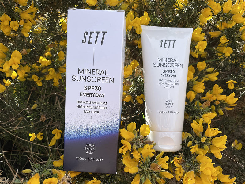 SETT SPF30 Everyday 100% Mineral Sunscreen 200ml. Rubs into skin clear. - NewNest Australia