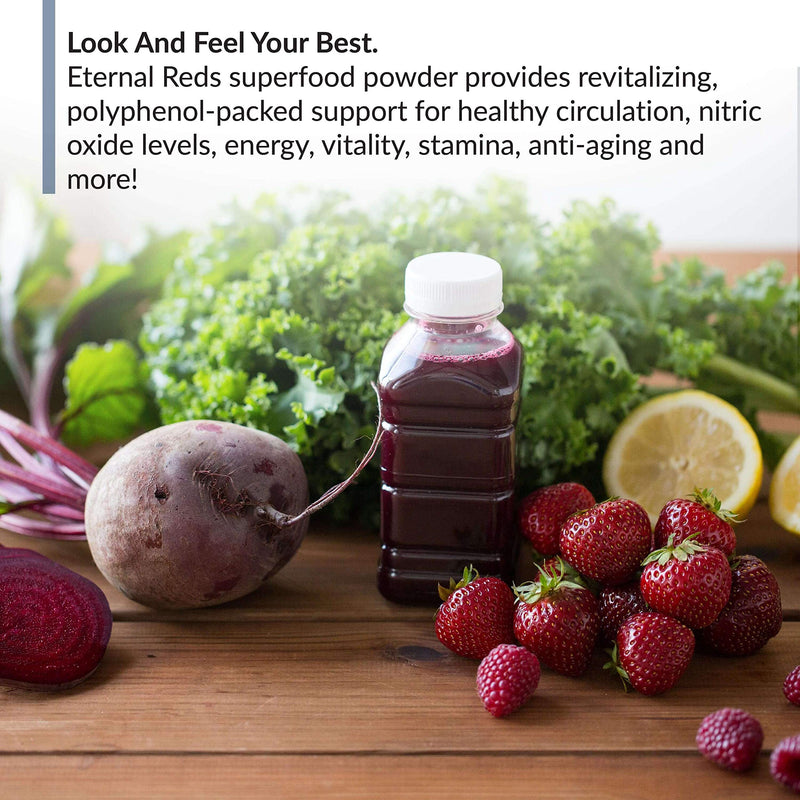 BioTrust Eternal Reds, Red Superfoods Powder, Support for Healthy Circulation, Energy, Stamina, No Added Sugar or Caffeine, Naturally Flavored and Sweetened, Berry Flavor (30 Servings) - NewNest Australia