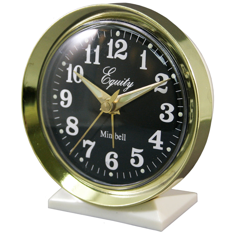 NewNest Australia - Equity by La Crosse 12020 Key-Wound Alarm Clock, White 