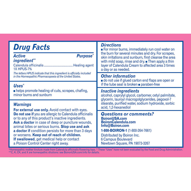 Boiron Calendula Cream, 2.5 Ounces, Topical First Aid Cream - NewNest Australia