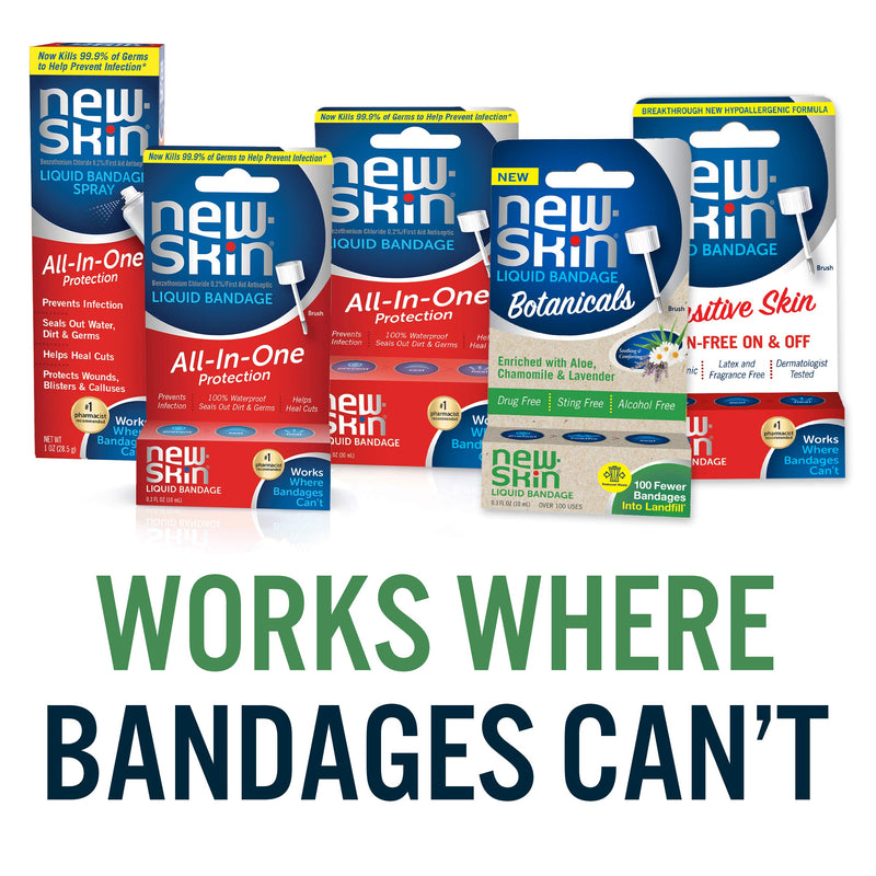NEW-SKIN Botanicals Liquid Bandage for Minor Cuts and Scrapes, 0.3 Ounce - NewNest Australia