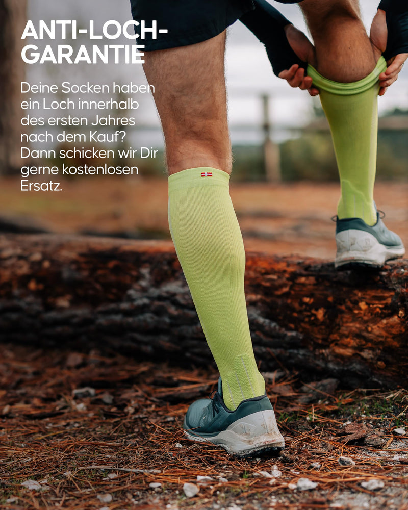 DANISH ENDURANCE Sports compression stockings, support stockings, 21-26 mmHg, for men and women, 39-42 grey/red - NewNest Australia